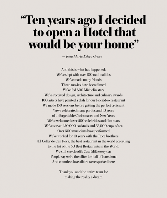 2003-13: Aujourd&rsquo;hui l&rsquo;Hotel Omm a 10 ans! | Hotel Cinc Étoiles Barcelona | Hotel Omm | Whatsup